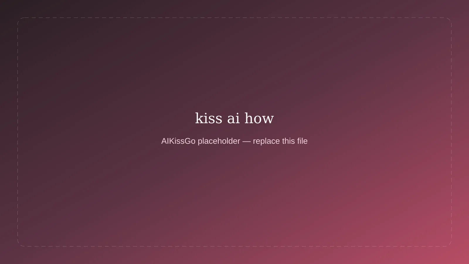 Diagramma placeholder dell'allineamento facciale kissing AI